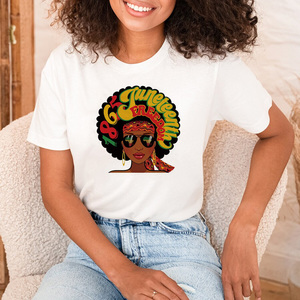 Personalizzato juneenth 1865 Afro nero ragazza stampa di trasferimento di calore <span class=keywords><strong>storia</strong></span> nera diretta alla pellicola per t-shirt indumento felpe con cappuccio - Product Image 2