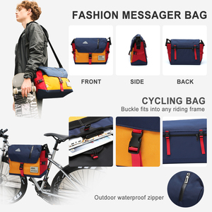 Sac banane et bandoulière décontracté en nylon pour <span class=keywords><strong>homme</strong></span> avec motif lettres, idéal pour le cyclisme, l'école, le transport de téléphone et d'argent, sac messager, sac de facteur - Product Image 5