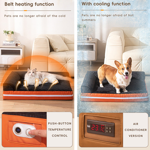 OKKPETS Lits chauffants et rafraîchissants pour chiens avec système de climatisation Lits lavables pour animaux de compagnie avec doublure imperméable - Product Image 5