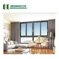 Lukliving Hurricane Impact Doble Triple Vidrio A prueba de viento Vista grande Sala de estar Ventana corredera con herrajes
