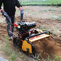 Offre Spéciale – Tracteur de Jardin Multifonctionnel Manuel Autopropulsé 170F/177F à Essence, Tondeuse, Désherbeuse et Motoculteur Rotatif