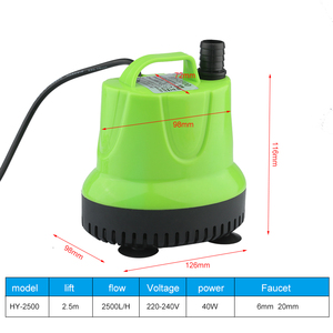 Pompe de réservoir de poissons sans balais à aspiration inférieure, pompe de fontaine hydroponique de jardin, pompes d'aquarium vertes - Product Image 5