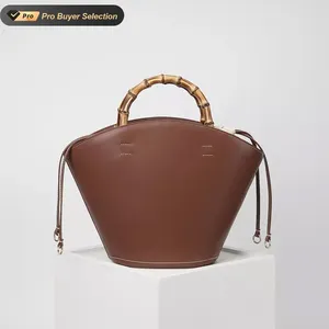 KALANTA 2022 Women Genuin Leather Designer Brand Luxury High Quality Custom Hand Bag Ladies Bamboo Top handle Women's Handbags