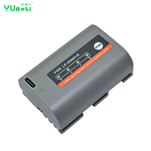 Batteria LP-E6, LP-E6N, LP-E6NH 2600mAh con ricarica USB-C, display LED, batterie di ricambio per Canon EOS 5D 6D 7D 60D 70D 80D <span class=keywords><strong>90D</strong></span> - Product Image 4