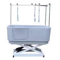 Bañera de Plástico de Lujo Blanca H-112H para Peluquería Canina con Protección Antisalpicaduras para Gatos y Animales Pequeños, Uso en Baño, en Stock