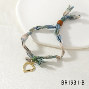 Nueva cuerda de seda exótica, personalizada, de moda, cuerda de mano satinada, Cuenta de vidrio antiguo de Nepal, pulsera de sol en forma de corazón de Luna - Product Image 3