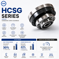 Reductor de Velocidad Compacto HCSG Tipo Copa con Rodamientos de Rodillos Cruzados de Desplazamiento Cero para Actuador de Articulación de Robot Humanoide