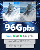 Câble Ultra 96 Gbps avec blindage tressé 2.2, résolution 16K, 240 Hz UHD pour projecteur, ordinateur, home cinéma, moniteur, écran