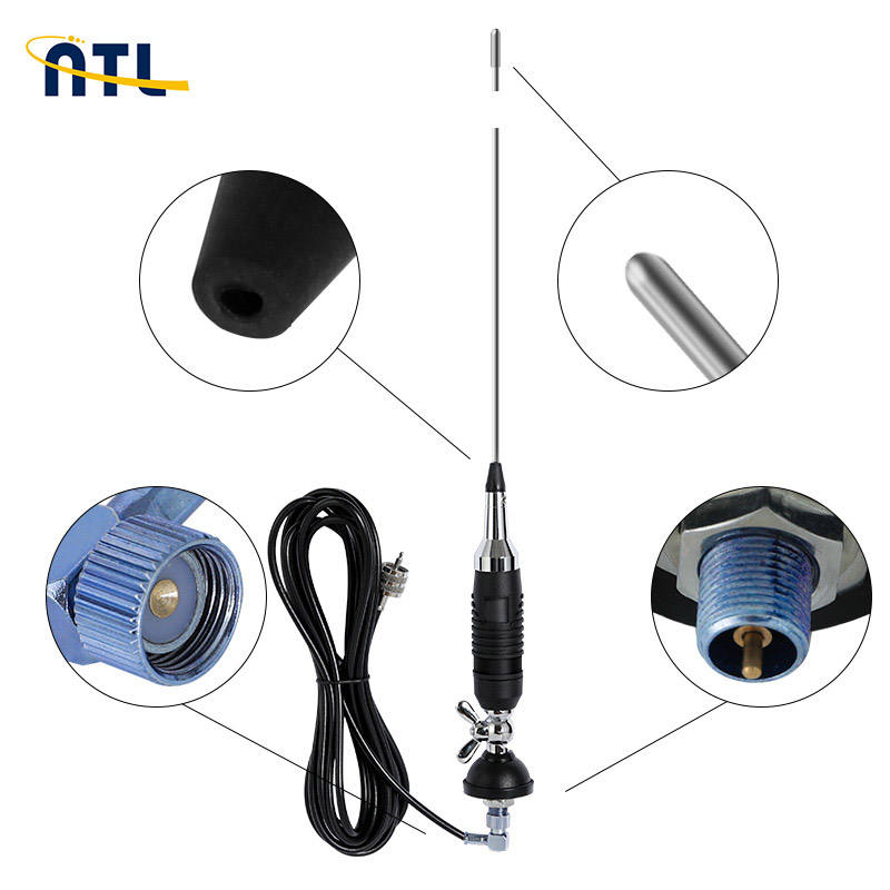 Antele Long Range Vertical Combination Antenna Stainless Steel Whip CB ...