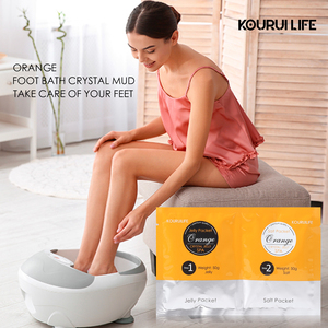 Venta al por Mayor de Gel y Cristal de Naranja 2 en 1 para Baño de Pies con Sal Relajante para Terapia Podal en Salones - Product Image 1