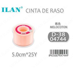 ริบบิ้นผ้าซาตินอิลัน 5.0 ซม. 25 หลา สีพีช D38 - Product Image 1