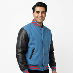 Top Trending Varsity jacket for men light <b>weight</b> comfortable sustainable quick dry Solid color CollegeBaseballjacket for men - Product Image 1