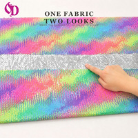 Tissu à paillettes réversible double face 5 mm effet arc-en-ciel sirène, vente en gros directe usine pour la mode et la décoration événementielle
