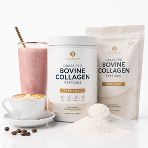 Péptidos de Colágeno de Animales Alimentados con Pasto <span class=keywords><strong>en</strong></span> <span class=keywords><strong>Polvo</strong></span>, Colágeno Bovino para Piel, Cabello, Uñas, Articulaciones, Suplemento de Belleza, Venta al por Mayor, OEM, Marca Privada - Product Image 1
