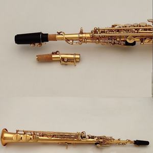 Saxophone <span class=keywords><strong>soprano</strong></span> <span class=keywords><strong>droit</strong></span> si bémol laqué or Saxophone <span class=keywords><strong>soprano</strong></span> professionnel Vente en gros directe d'usine - Product Image 2