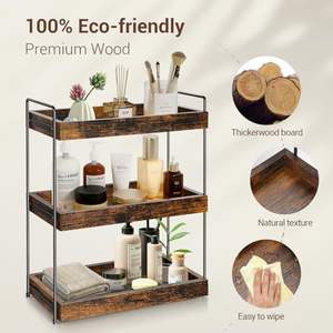 ชั้นวางเครื่องเทศทำจากไม้3ระดับสำหรับตู้เสื้อผ้าชั้นวางบนเคาน์เตอร์ห้องครัวพร้อมชั้นวางติดผนังและชั้นวางโชว์ - Product Image 3