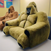 Canapé géant en forme de gorille, style King, pour salon, fauteuil inclinable, canapé sectionnel en peluche surdimensionné