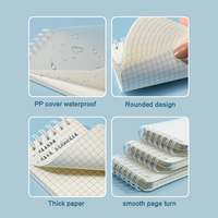 Cuaderno de bolsillo Cuaderno pequeño Espiral Mini diario Bloc de notas A7 Diario Escritura Memo Libro Planificador Rejilla forrada Papel punteado