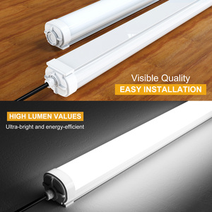 ไฟเพดาน LED แบบกันน้ำ CE ROHS IP65 ขนาด 600 มม. 1200 มม. 1500 มม. เชื่อมต่อได้ ติดตั้งบนพื้นผิว สำหรับโรงงานอาหาร - Product Image 4