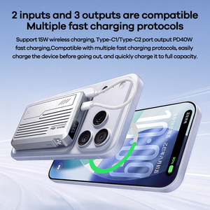 Cargador Portátil REMAX FP-67 de Aleación de Zinc, 10000mAh, PD 40W, Cable Desmontable, Carga Inalámbrica Magnética Rápida con Soporte para Teléfono, Ideal para Viajes - Product Image 3