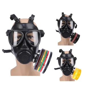 Dân sự lọc bảo vệ mặt nạ khí đen PC Silicone Mặt Nạ Silicone đầy đủ mặt nạ Masque Silicone đôi menton FM 402