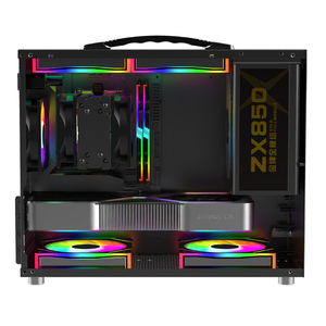 Caja de escritorio ITX/MATX con garantía de calidad directa de fábrica OEM <span class=keywords><strong>PC</strong></span> de metal de <span class=keywords><strong>Torre</strong></span> media portátil compacto lateral <span class=keywords><strong>transparente</strong></span> multicolor - Product Image 6