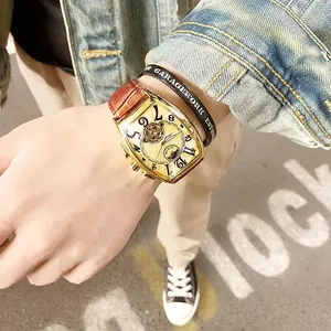 Orologio Meccanico Automatico di Lusso per Uomo, <span class=keywords><strong>Orologi</strong></span> Sportivi, Tourbillon, Scheletrato, Militare, Orologio da Polso Maschile Elegante a Forma di Tonneau - Product Image 5