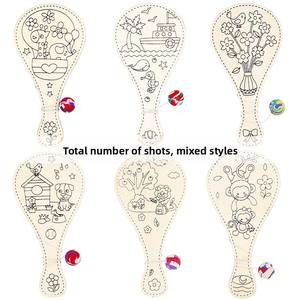 Raquette de <span class=keywords><strong>peinture</strong></span> en bois créative pour enfants, cadeau de Noël à la main, design graffiti, cadeau - Product Image 3