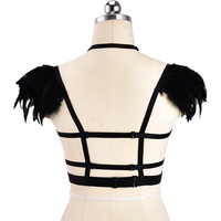 Combinaison de danse de salon pour femme, taille unique, plumes, respirante, sexy, costumes de jeu de rôle pour adultes