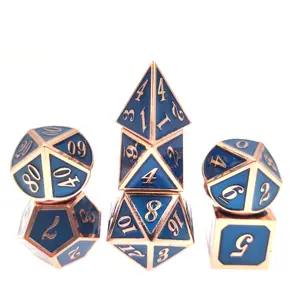 7 Pcs Metal Dungeons And Dragons Dice Sets High Quality Solid Game Dice
