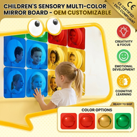 Miroir convexe arc-en-ciel en acrylique personnalisé pour l'intégration sensorielle des enfants - Miroirs éducatifs scientifiques colorés à fixer au mur
