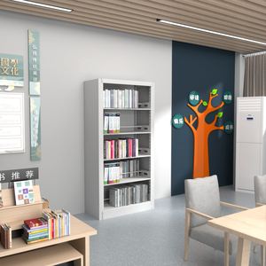 Meubles de bibliothèque scolaire, étagères de bibliothèque d'<span class=keywords><strong>occasion</strong></span>, étagères de bibliothèque double face à structure en acier - Product Image 6