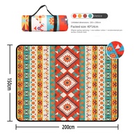 Tapis de pique-nique et de camping pliable, léger, imperméable et de haute qualité, grand format familial, avec sangle de transport, en tissu Oxford