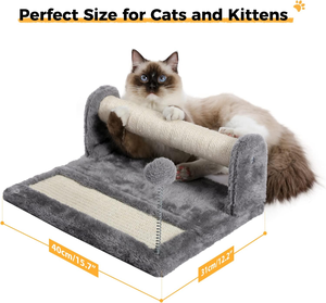 Poste y Almohadilla Rascadora para Gatos, Postes y Almohadillas Rascadoras Cubiertos de Sisal con Pelota de Juego, Ideal para Gatitos y Gatos - Product Image 2