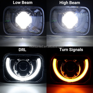Phares LED carrés 5x7 pouces pour GMC Savana, Toyota Pickup, Jeep <span class=keywords><strong>Wrangler</strong></span> <span class=keywords><strong>YJ</strong></span> 1987-1995, accessoires de phares LED Emark - Product Image 2