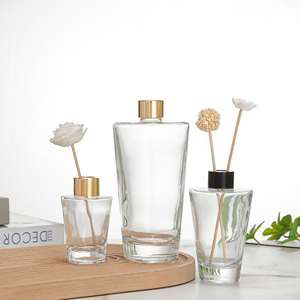 En stock, vente en gros, grand flacon <span class=keywords><strong>diffuseur</strong></span> <span class=keywords><strong>de</strong></span> <span class=keywords><strong>parfum</strong></span> en forme <span class=keywords><strong>de</strong></span> cône inversé <span class=keywords><strong>de</strong></span> 100 ml, 200 ml, 500 ml, décoration <span class=keywords><strong>de</strong></span> pièce, avec bâtonnets et couvercle - Product Image 1