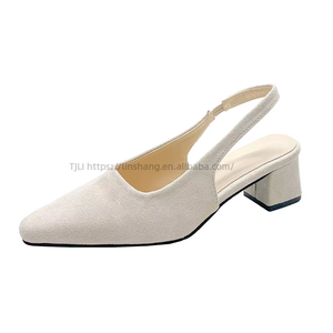 รองเท้าส้นเตี้ยหัวเหลี่ยมแบบสวม สไตล์หวานเรียบง่าย วัสดุหนังกลับ เหมาะสำหรับฤดูใบไม้ผลิและฤดูใบไม้ร่วง ดีไซน์สวยมีสไตล์  สำหรับผู้หญิง - Product Image 6