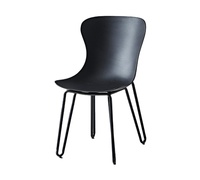 Chaises de salle à manger/de bureau STG, design moderne nordique, colorées, simples, créatives, avec pieds en métal, sans accoudoirs, couleur jaune-vert, pour restaurant