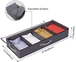 Caja de Almacenamiento de Ropa Plegable de Tela No Tejida, con Compartimentos, Capacidad de 24L, Apilable, Diseño Moderno para Edredones y Ropa Interior - Product Image 3