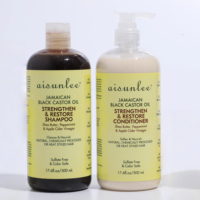 Crème Shampooing et Après-Shampooing Hydratante Anti-Pelliculaire à l'Huile de Ricin Noire de Jamaïque pour une Croissance et une Force Capillaires Saines