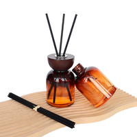Diffuseur de parfum d'ambiance en verre brun vert foncé 120/300 ml avec boîte cadeau personnalisée – Parfum d'intérieur naturel