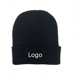 Bonnets avec logo brodé du fabricant, bonnets d'hiver en tricot satiné vierges, personnalisables - Product Image 2