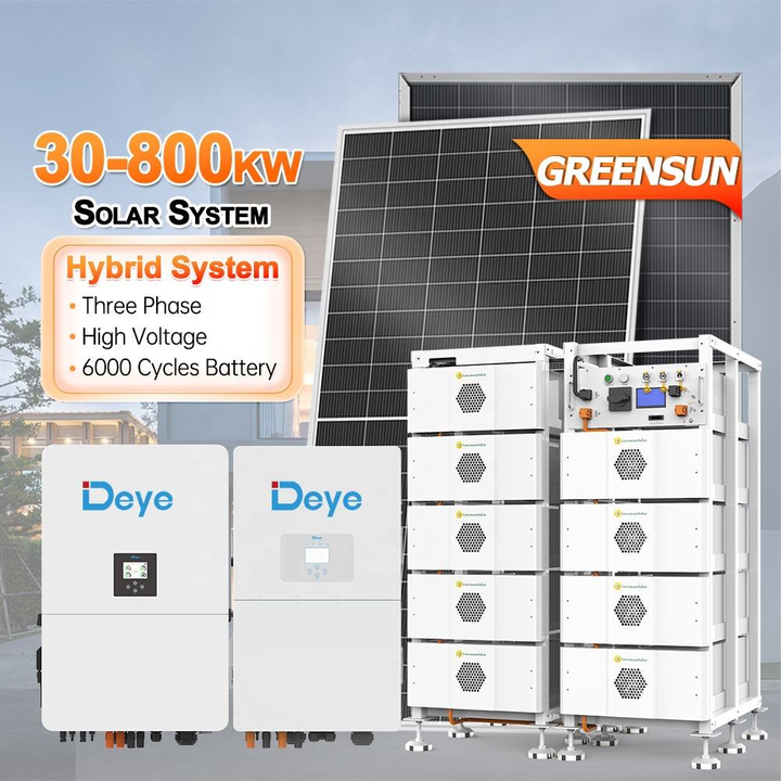 Deye 50Kw-100Kw Three Phase Hybrid Solar System All-in-One Energy ...
