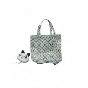 Sac fourre-tout pliable à fermeture éclair motif dessin animé pour supermarché, sac de courses réutilisable et pliable en gros - Product Image 5