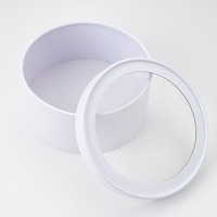 Boîte cadeau en carton transparent avec fenêtre, couvercle supérieur et inférieur, pour arrangements de fleurs fraîches, emballage de bouquets de style seau