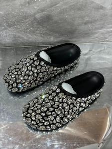 2026 New Premium Crystal-Embellished Black <b>Slide</b> Sandals Rhinestone-Encrusted Statement Casual Slippers - Product Image 2