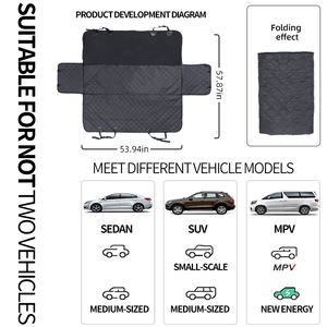 Luxus Hund Autos itz bezug Wasserdicht Langlebig Kratz festigkeit Weiche abnehmbare Abdeckung für Outdoor-Reisen Camping Haustier Rücksitz - Product Image 3