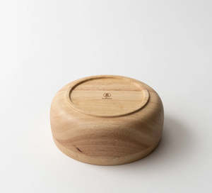 Bol à salade rond en bois de style japonais créatif pour le stockage des fruits et les fêtes lavables au lave-vaisselle respectueux de l'environnement - Product Image 4