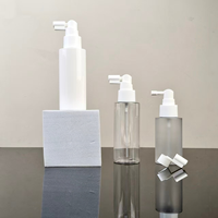 Flacon pulvérisateur en plastique PET blanc de 30 ml à 100 ml avec buse de pulvérisation à long bec, 60 ml, 80 ml, pour spray nasal liquide, 50 ml
