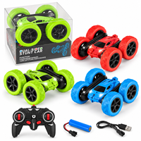 Voiture télécommandée EPT 2,4 GHz 4 roues motrices avec lumières LED, retournements à 360 degrés et conduite double face pour enfants